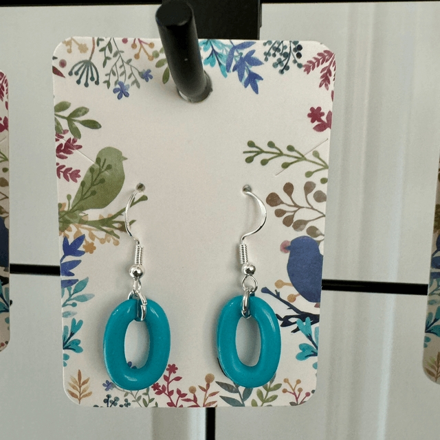 Colourful Acrylic Link Earrings