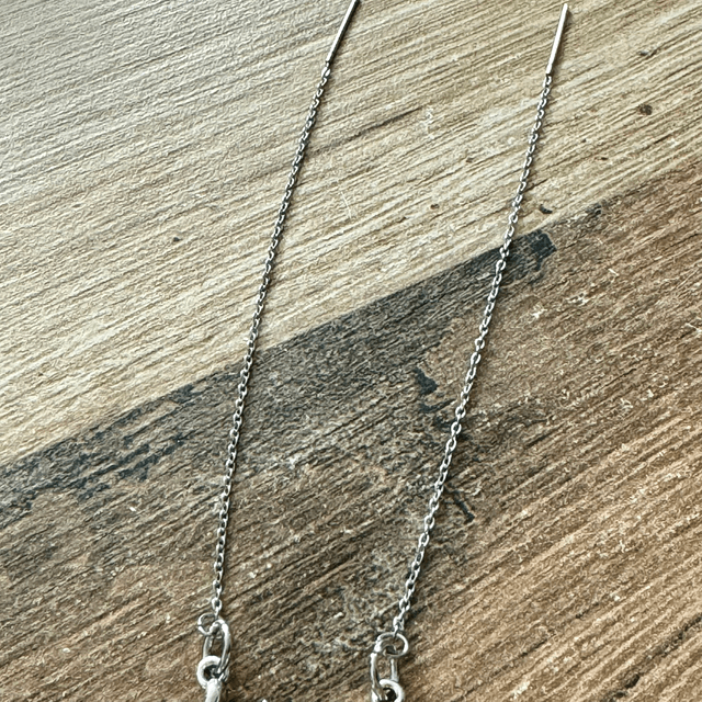 Silver Balloon Dog Threader Earrings