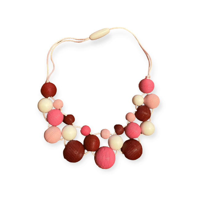 White and Pinks Statement Necklace