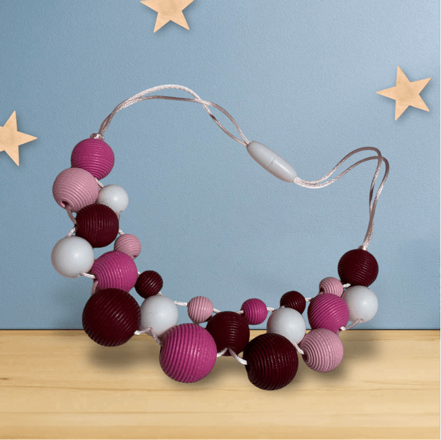 White and Pinks Statement Necklace