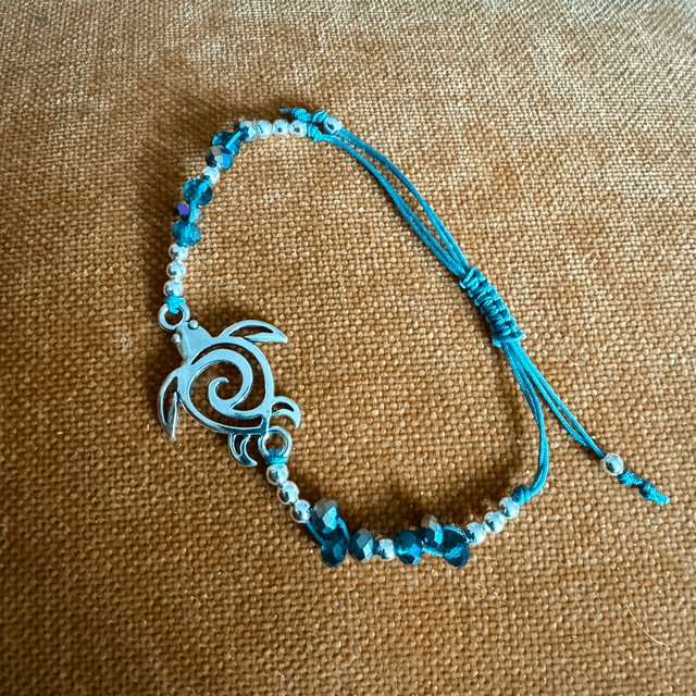 Turtle Blue & Silver Bracelet