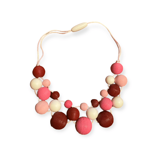 White and Pinks Statement Necklace