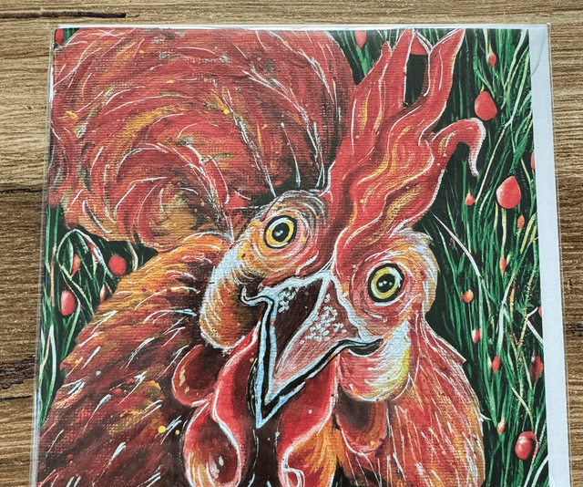 Cockerel Greetings Card